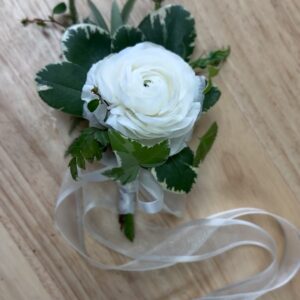 Ranuculus wrist corsage